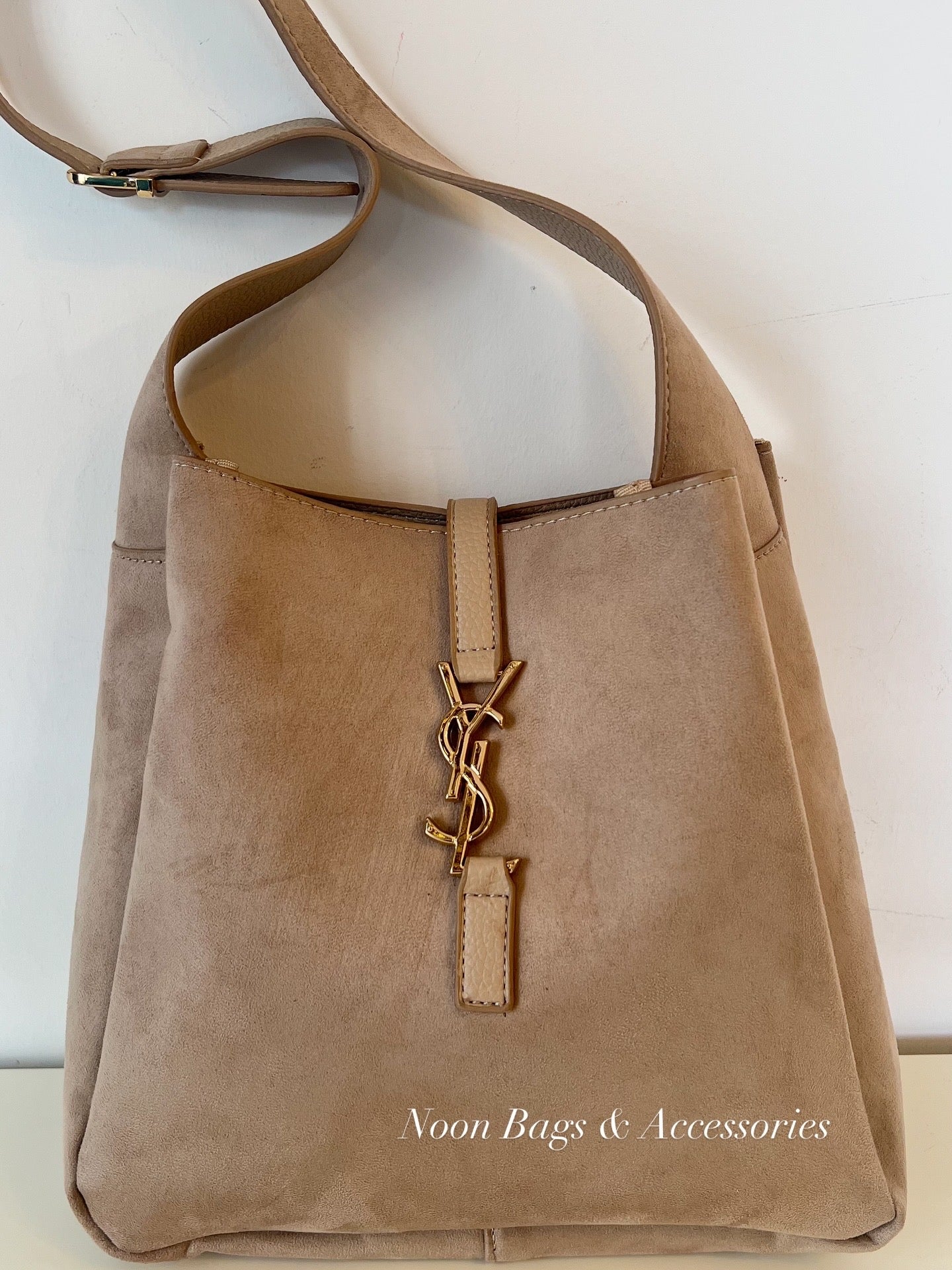 Ysl suede tote bag 2 in 1