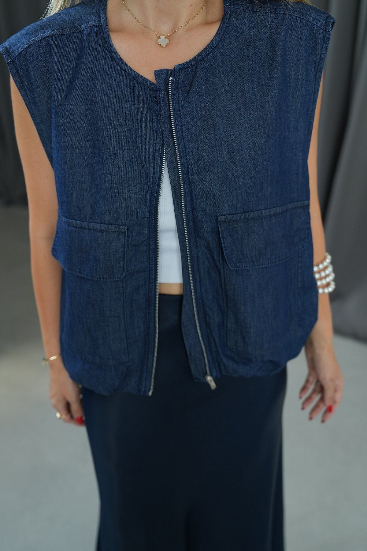 Tencel jeans vest
