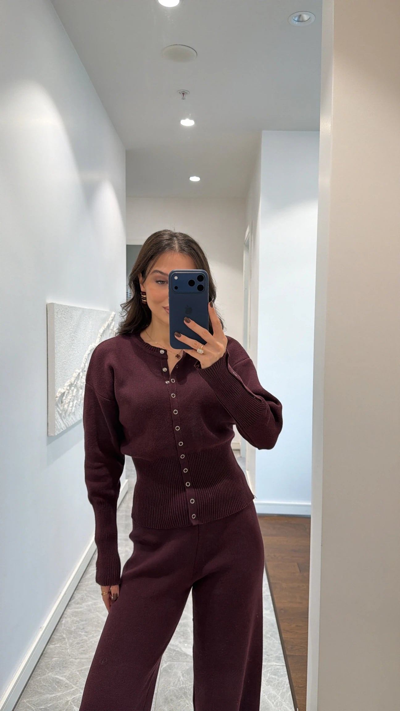 WAIST DETAIL TWO-PIECE KNITTED SET