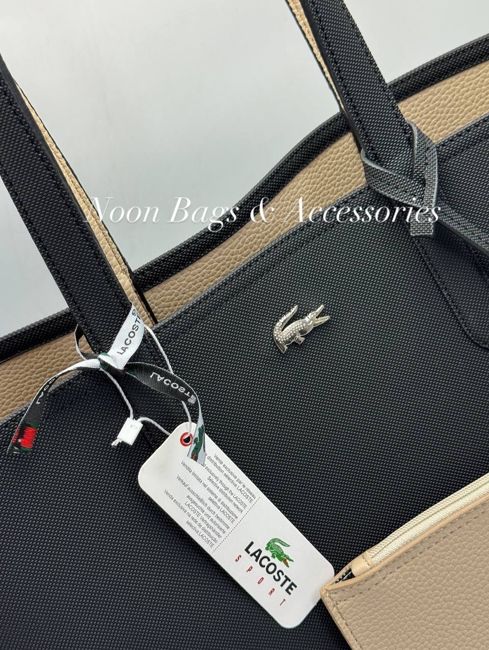 Lacoste double sided tote bag