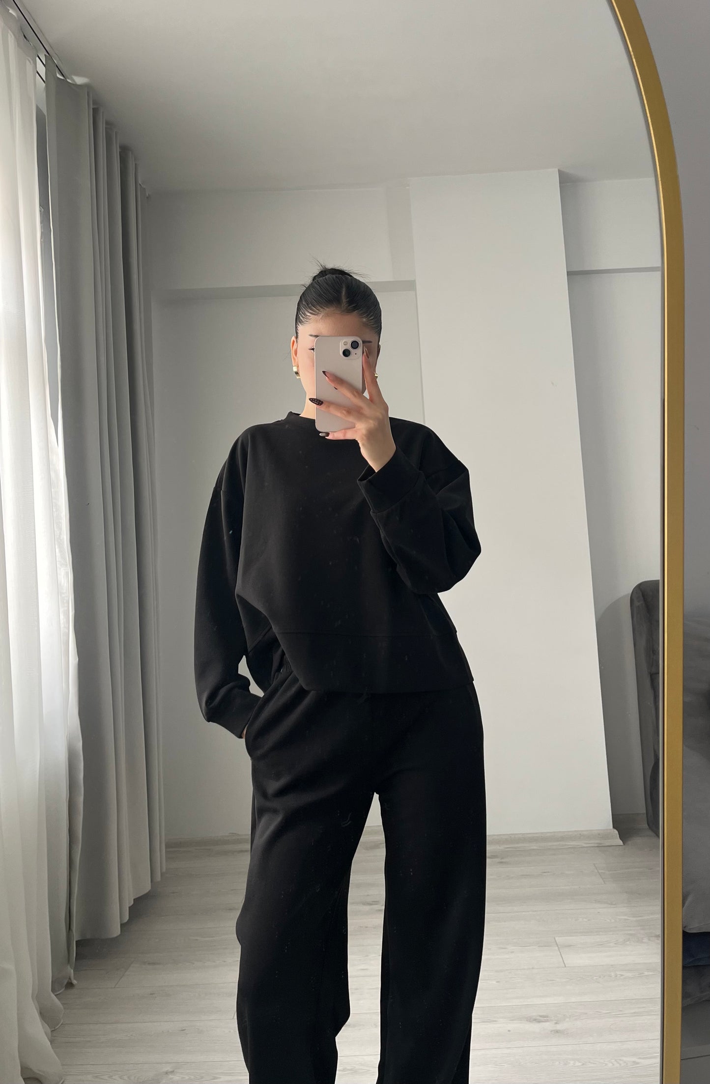 Oysho cotton tracksuit ( black )