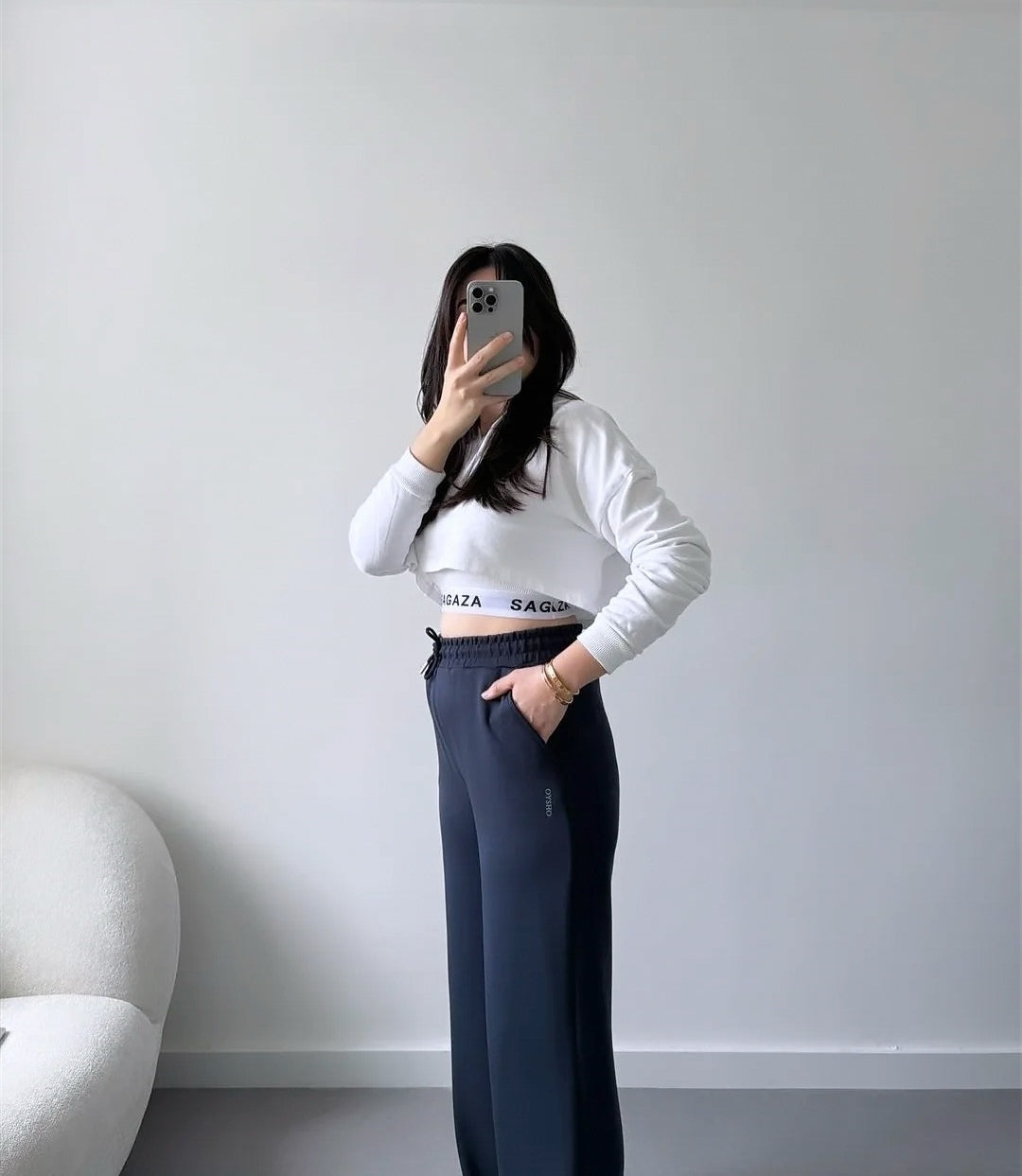 Oysho wide leg cotton pants