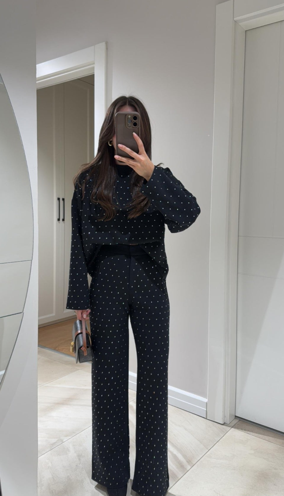 Fully studded blouse and pants co-ord set