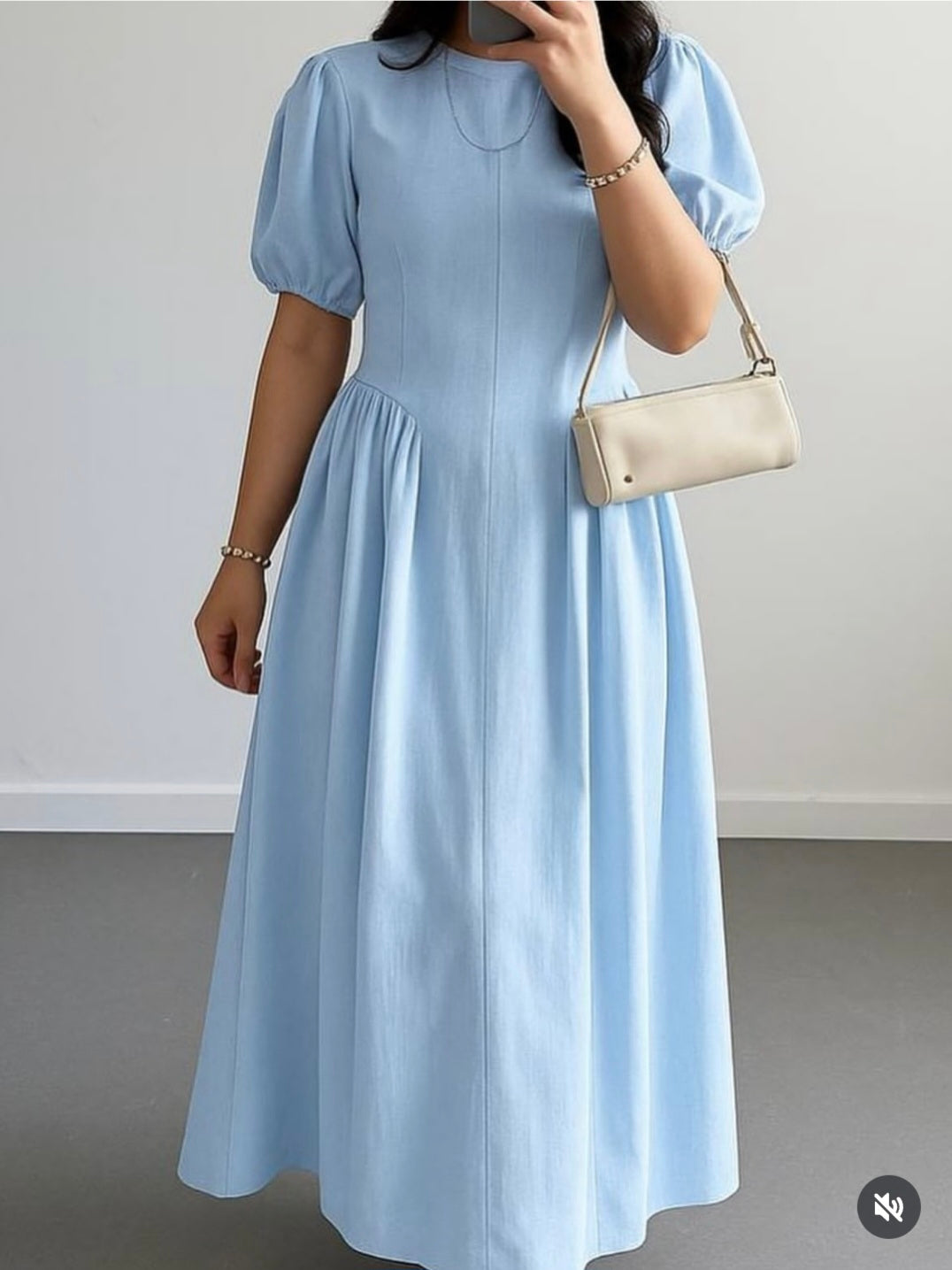 Short sleeve belted linen dress