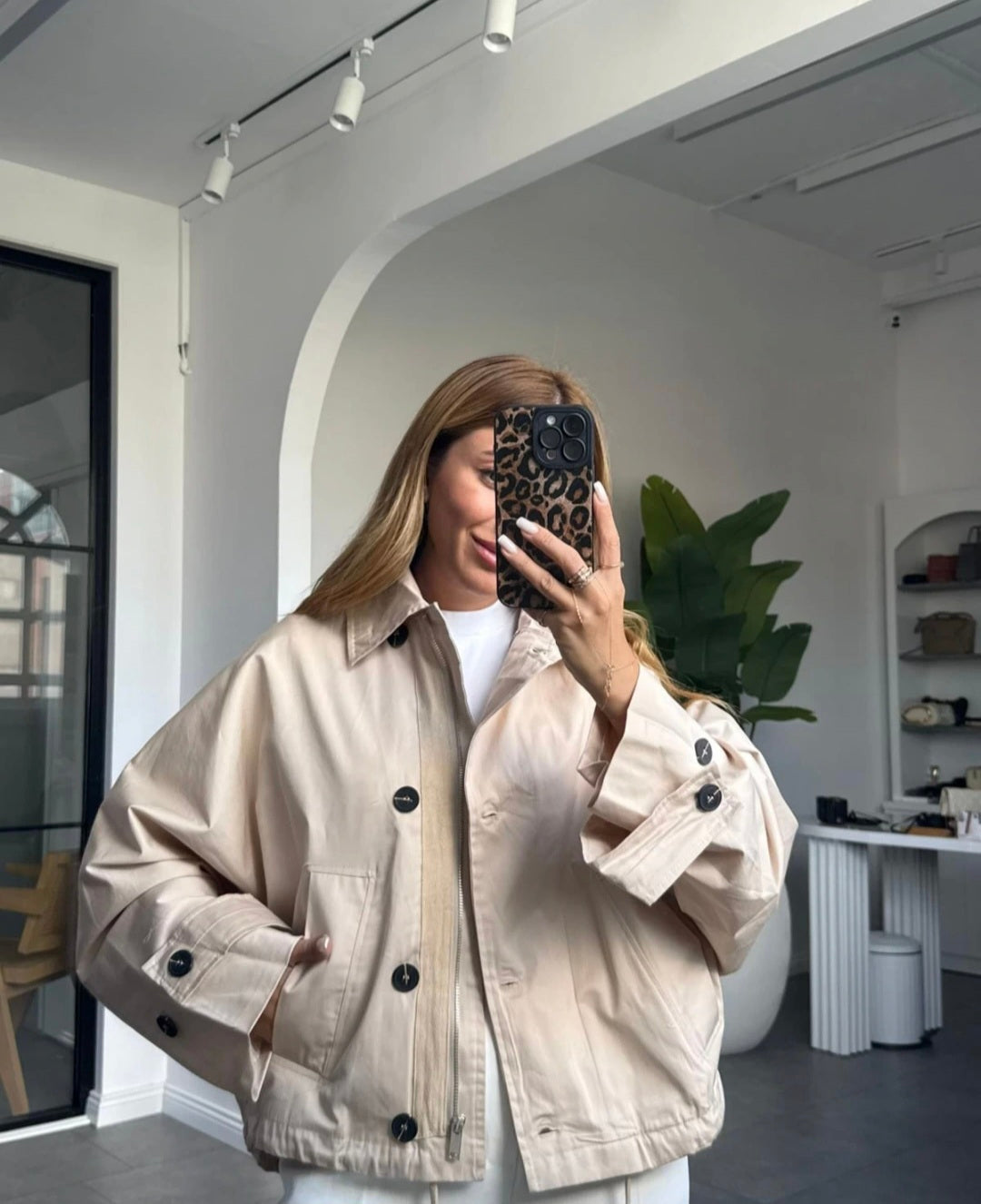 Hooded trench jacket