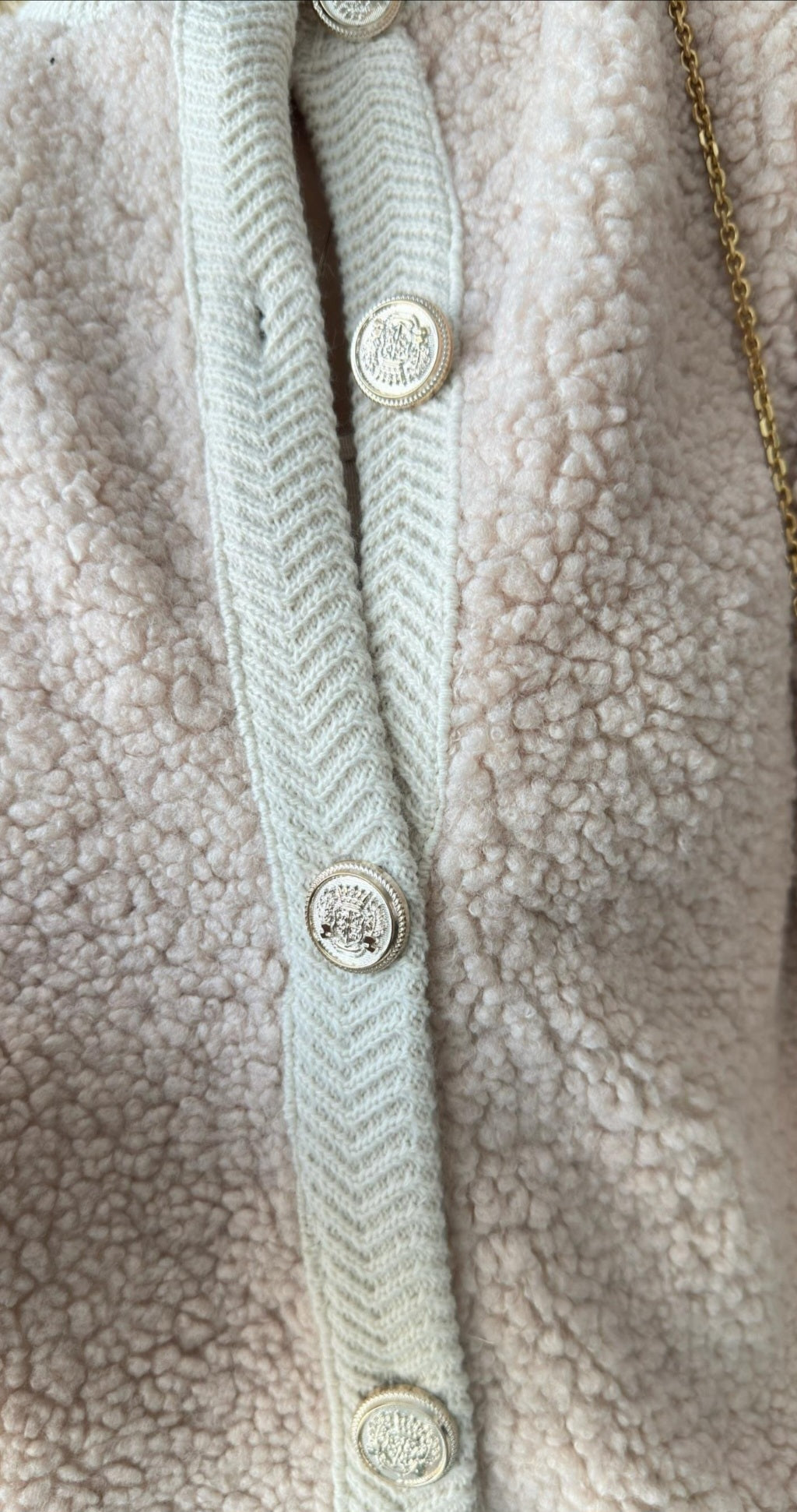 Massimo dutti Sherpa fabric Cardigan