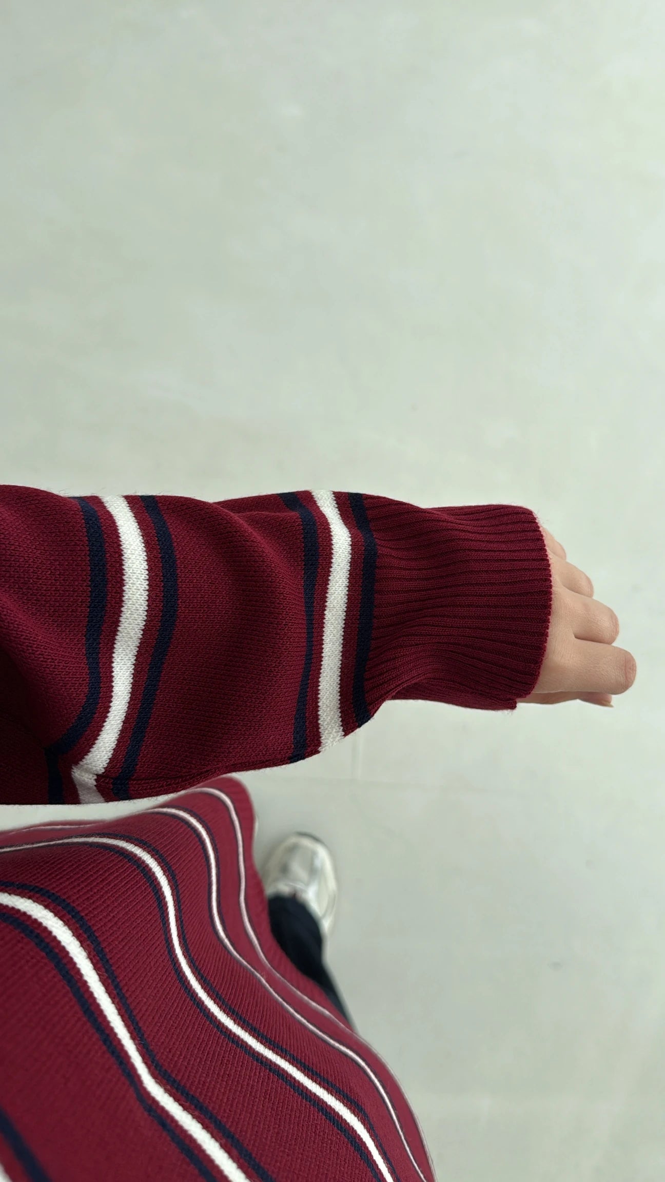 Striped knitted jumper