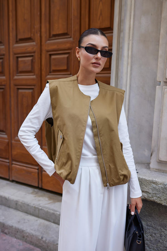 Gabardine vest