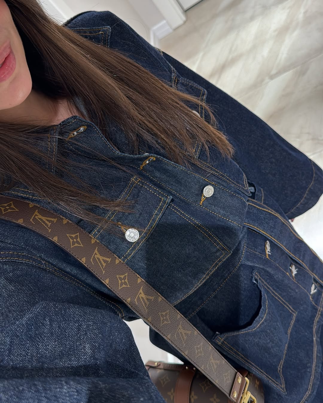 Belted jeans co-ord set