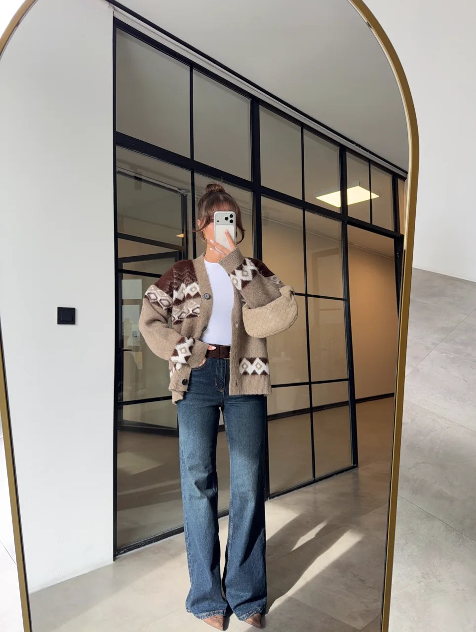 Zara model wool Cardigan