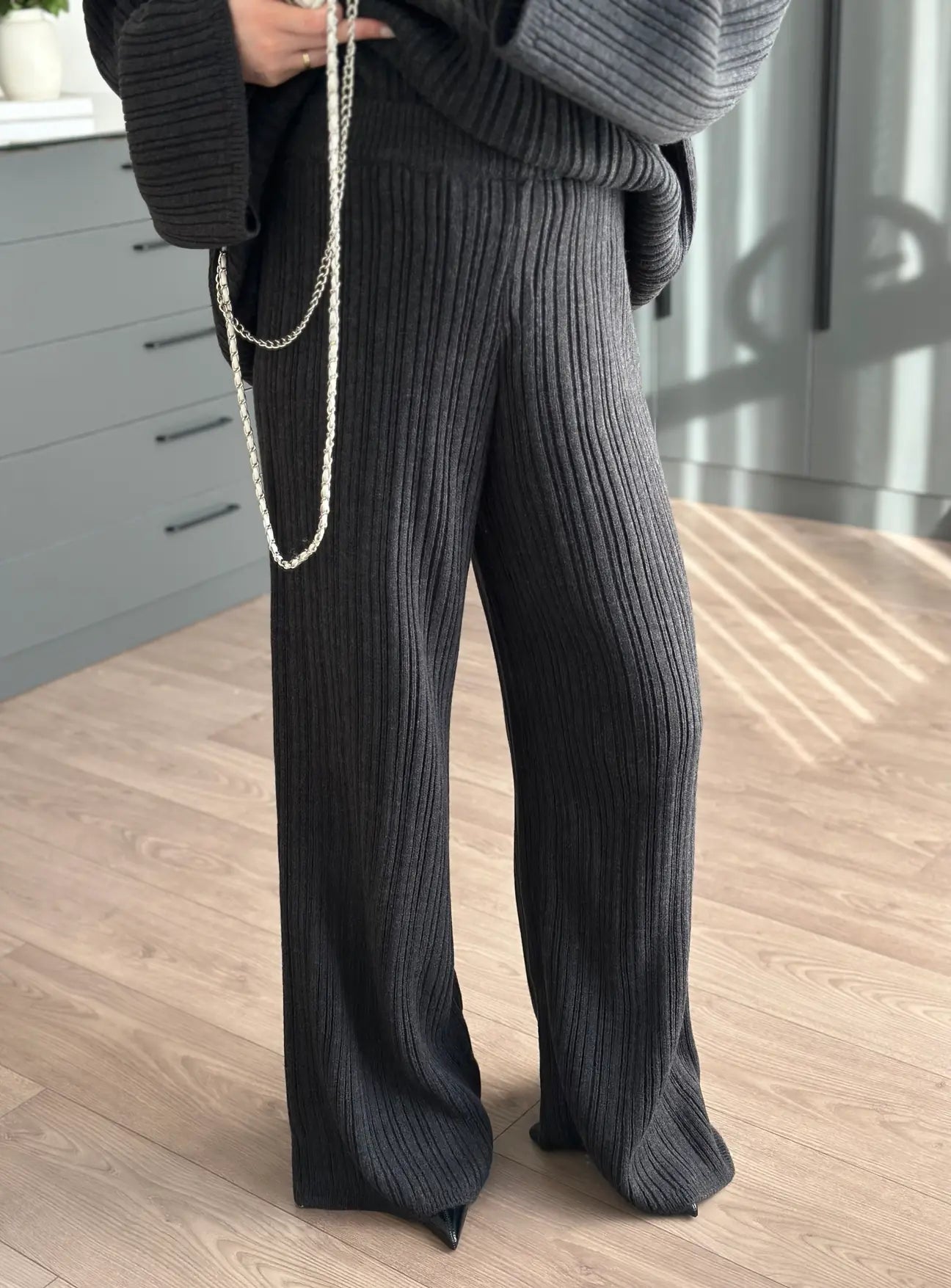 Round neck knitted Co-ord set