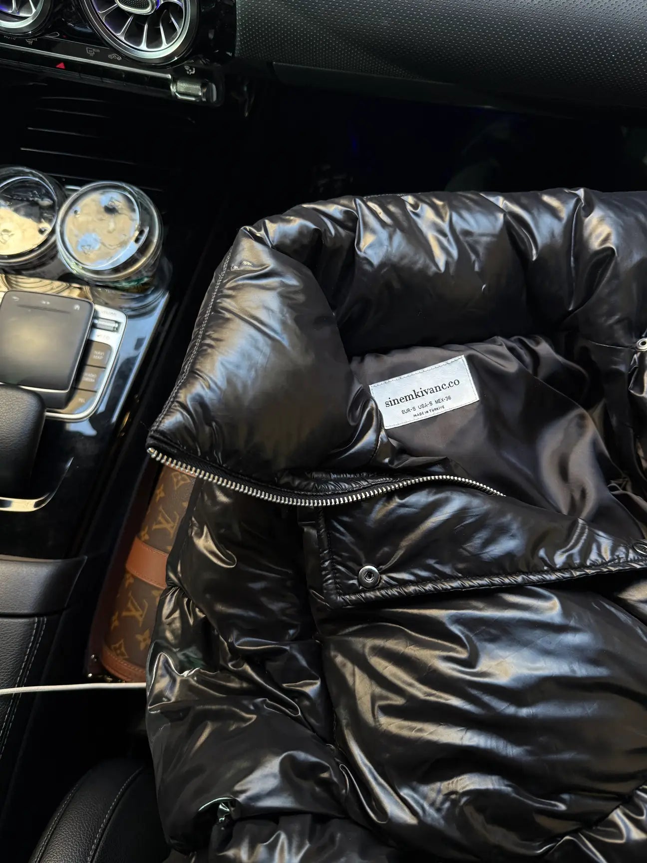 Oversized waterproof puffer jacket