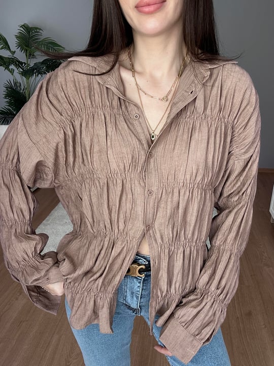 Crinkle fabric shirt