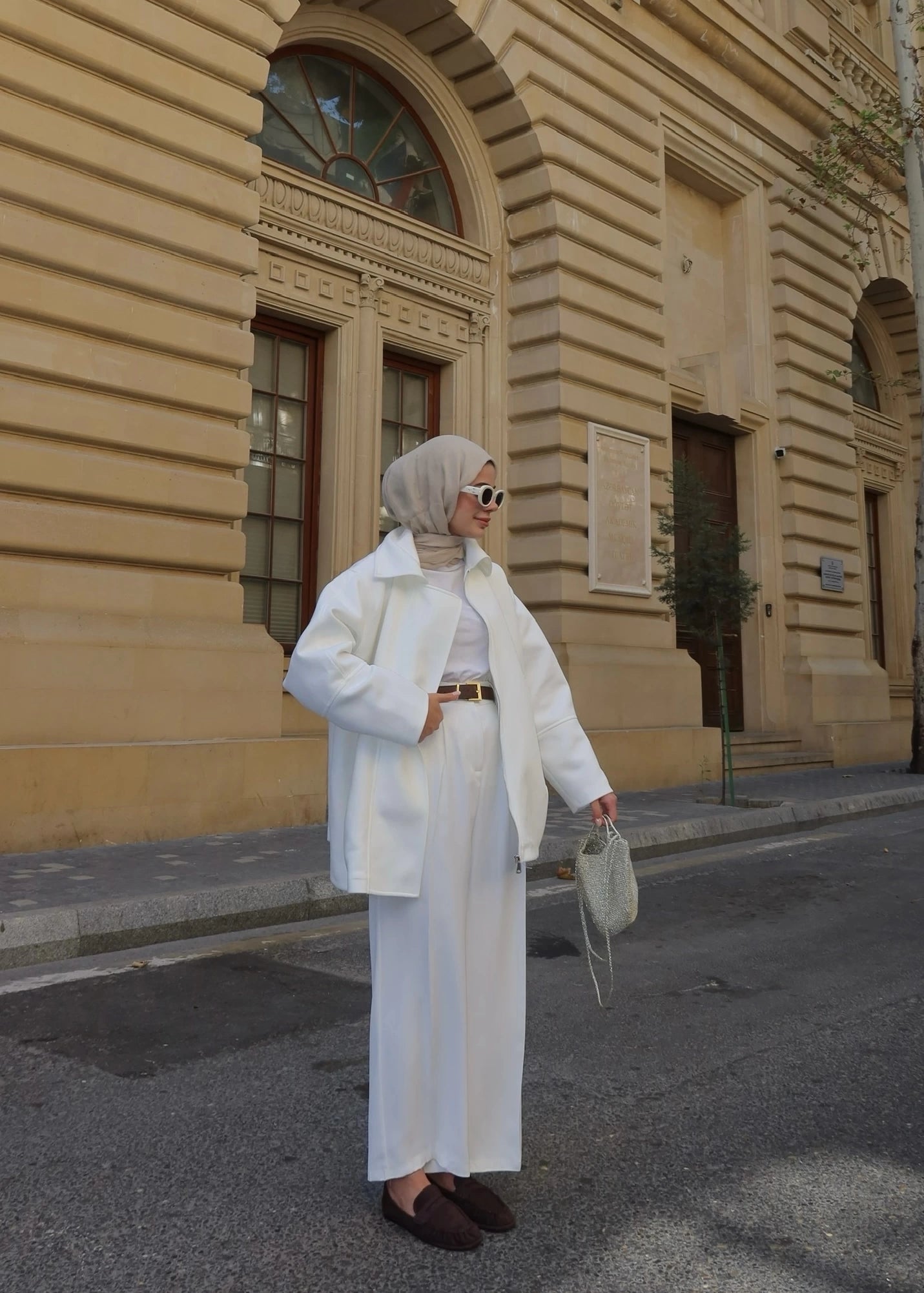 Oversized faux suede jacket