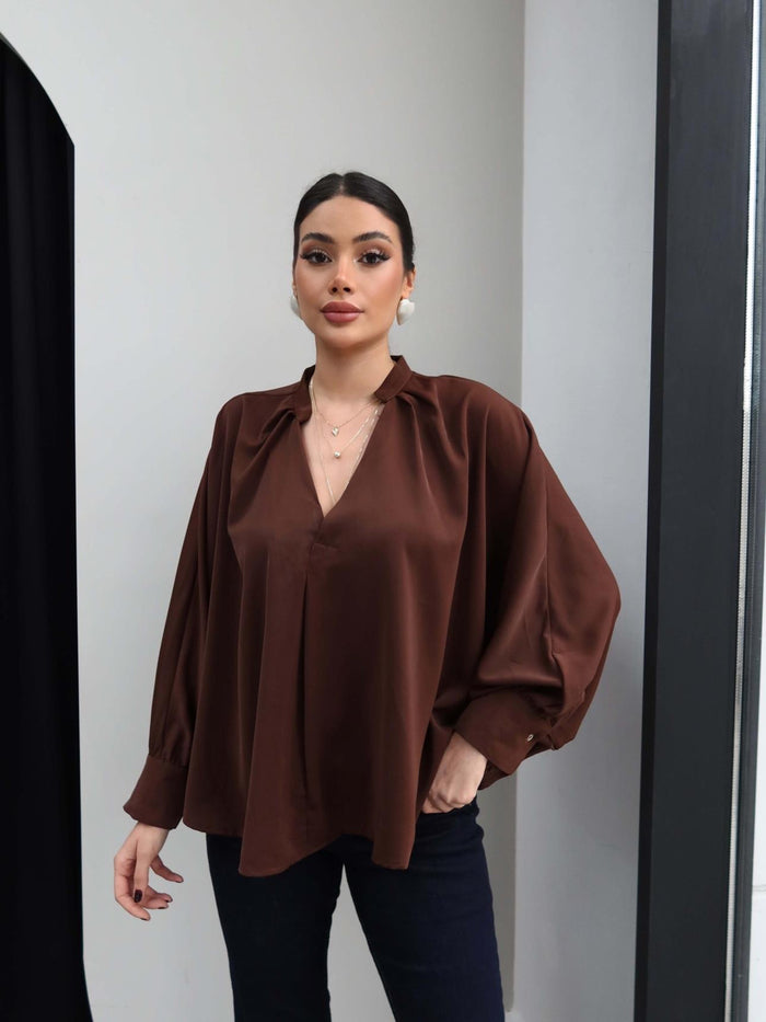 V-Neck Draped Shirt