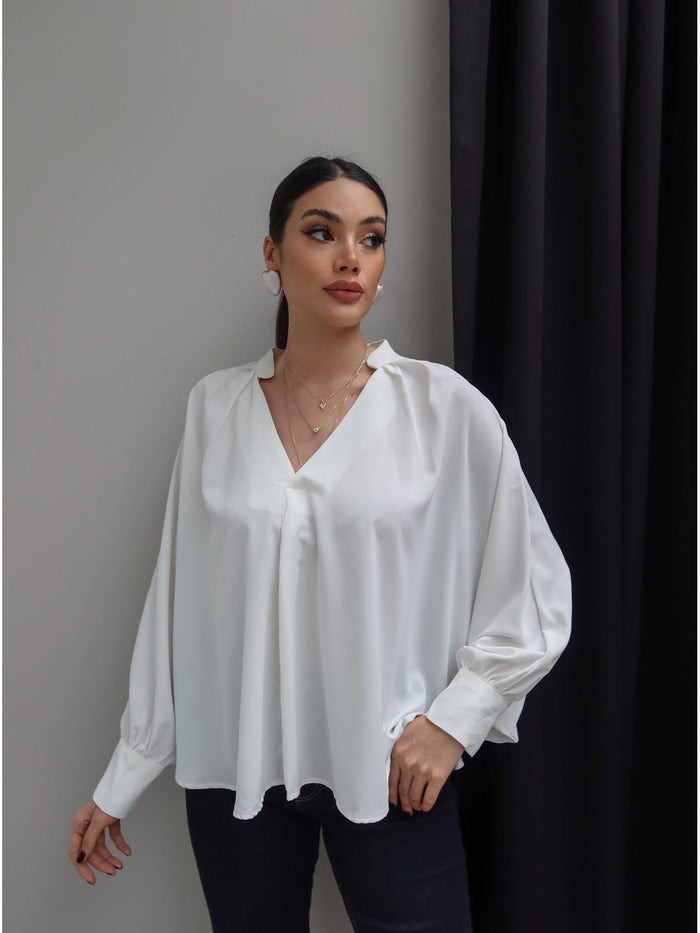 V-Neck Draped Shirt