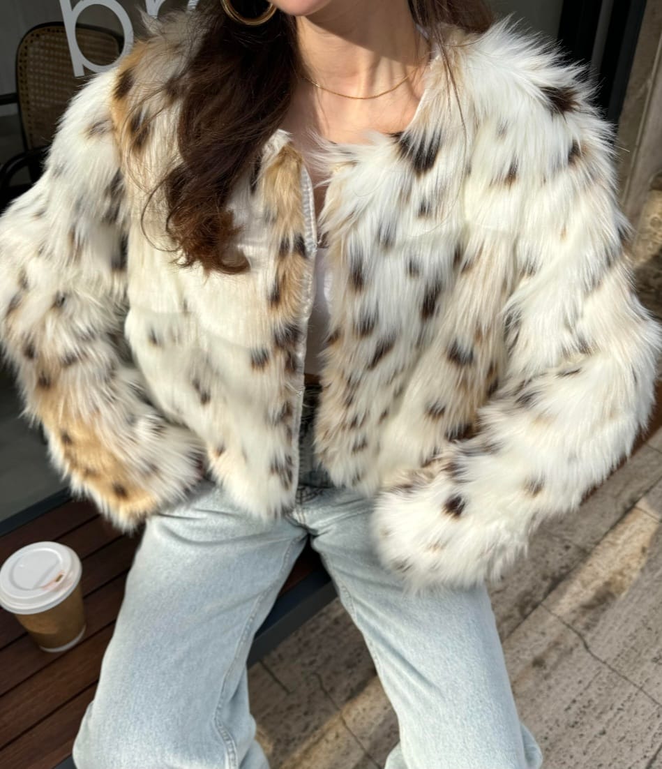 Tiger Print Faux Fur Kacket