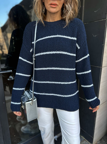 Striped knitted jumper