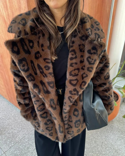 Tiger Print Faux Fur Jacket