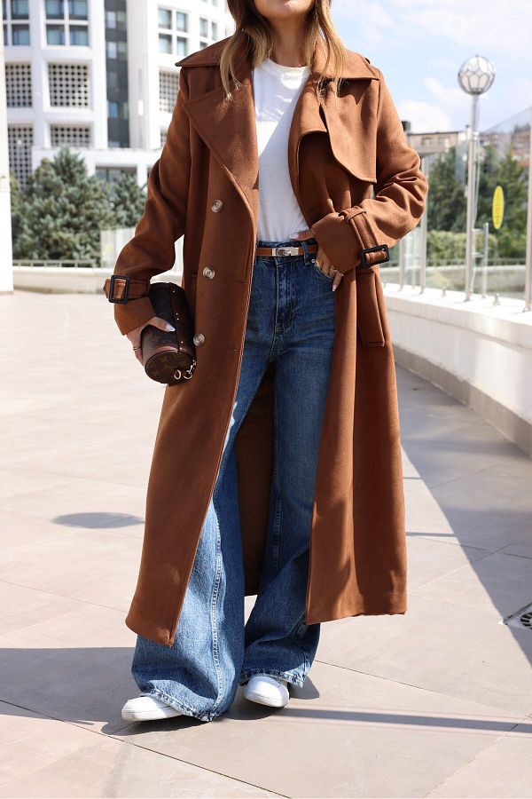 Long suede coat