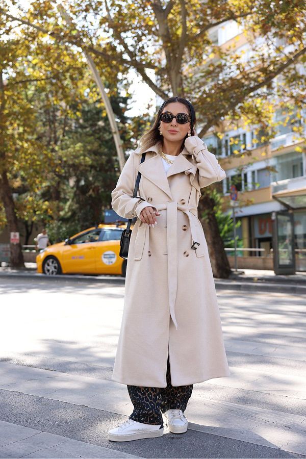 Long suede coat