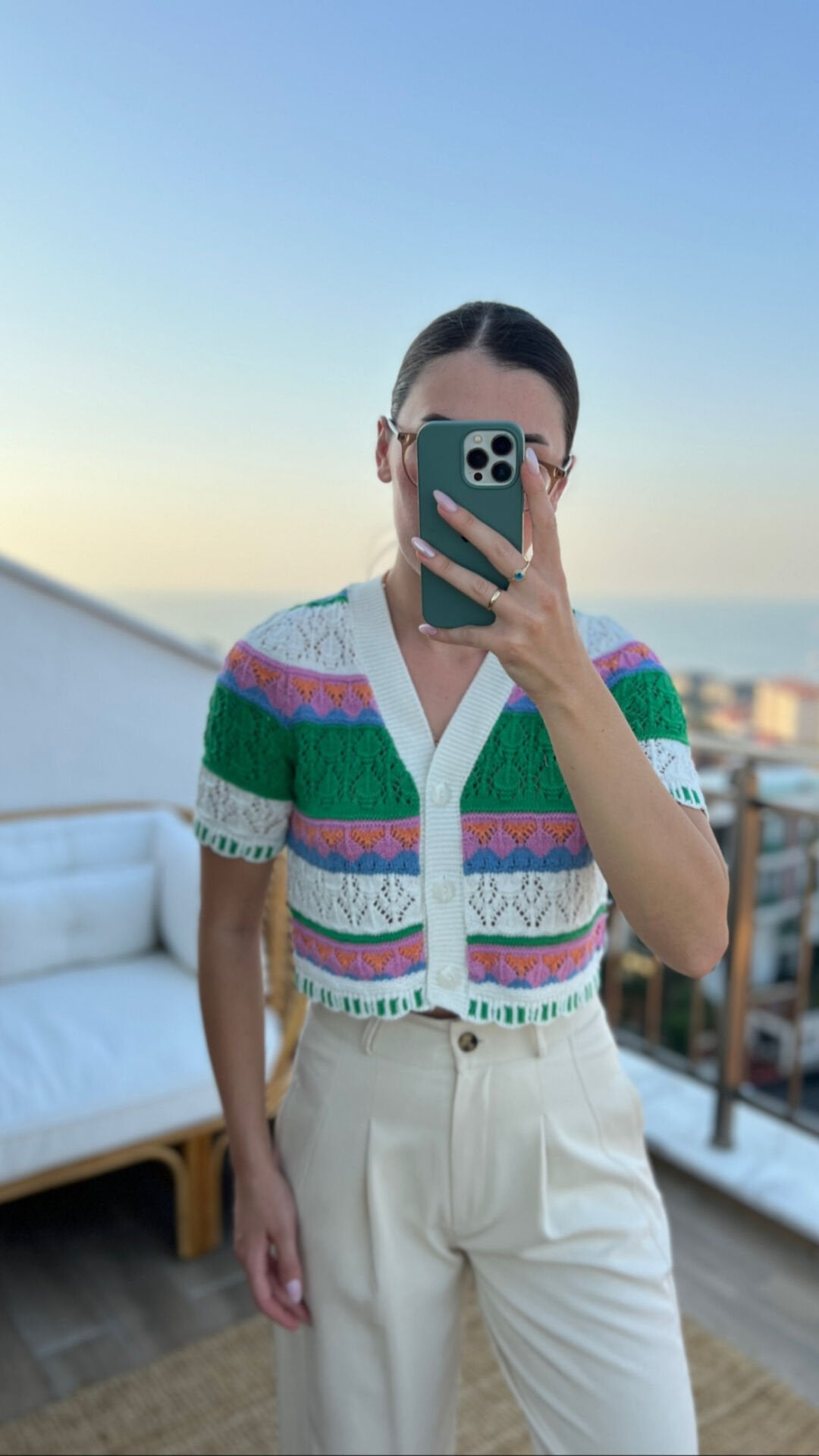 Crochet short sleeve Cardigan