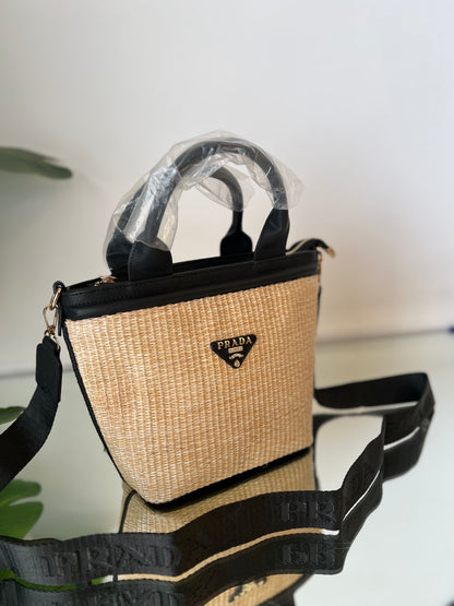 Prada straw tote bag