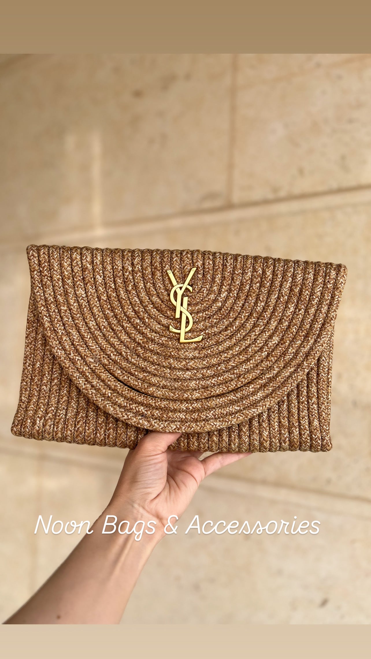 Ysl straw clutch