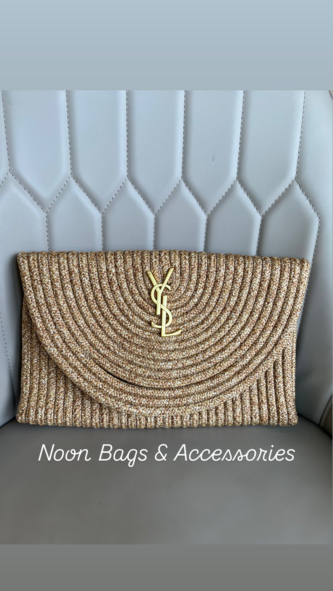 Ysl straw clutch