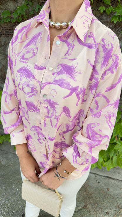Printed rayon shirt