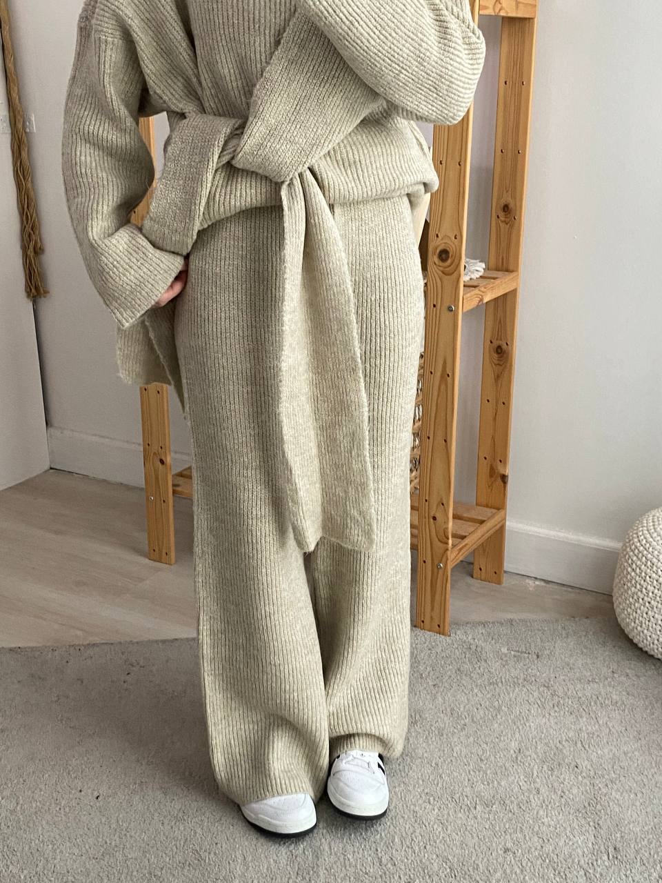 Wool co-ord with side belt