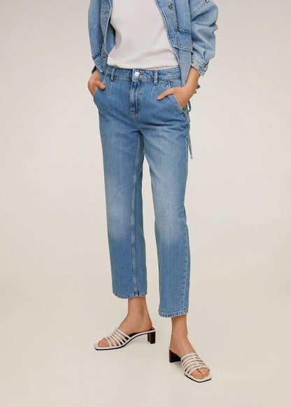 Mango straight fit/mid waist jeans