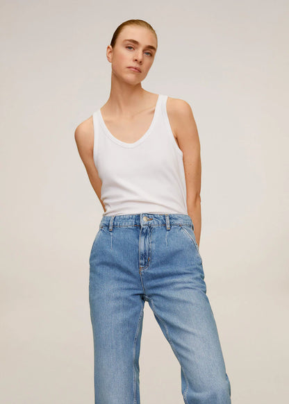 Mango straight fit/mid waist jeans