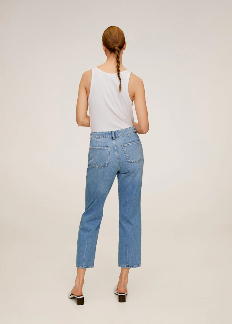 Mango straight fit/mid waist jeans
