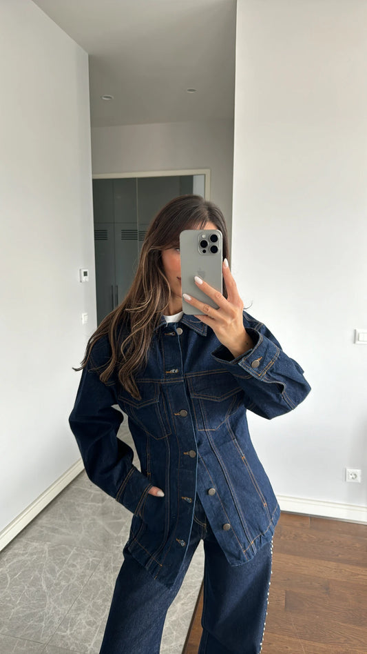 Zara jeans jacket with Elastic waistband