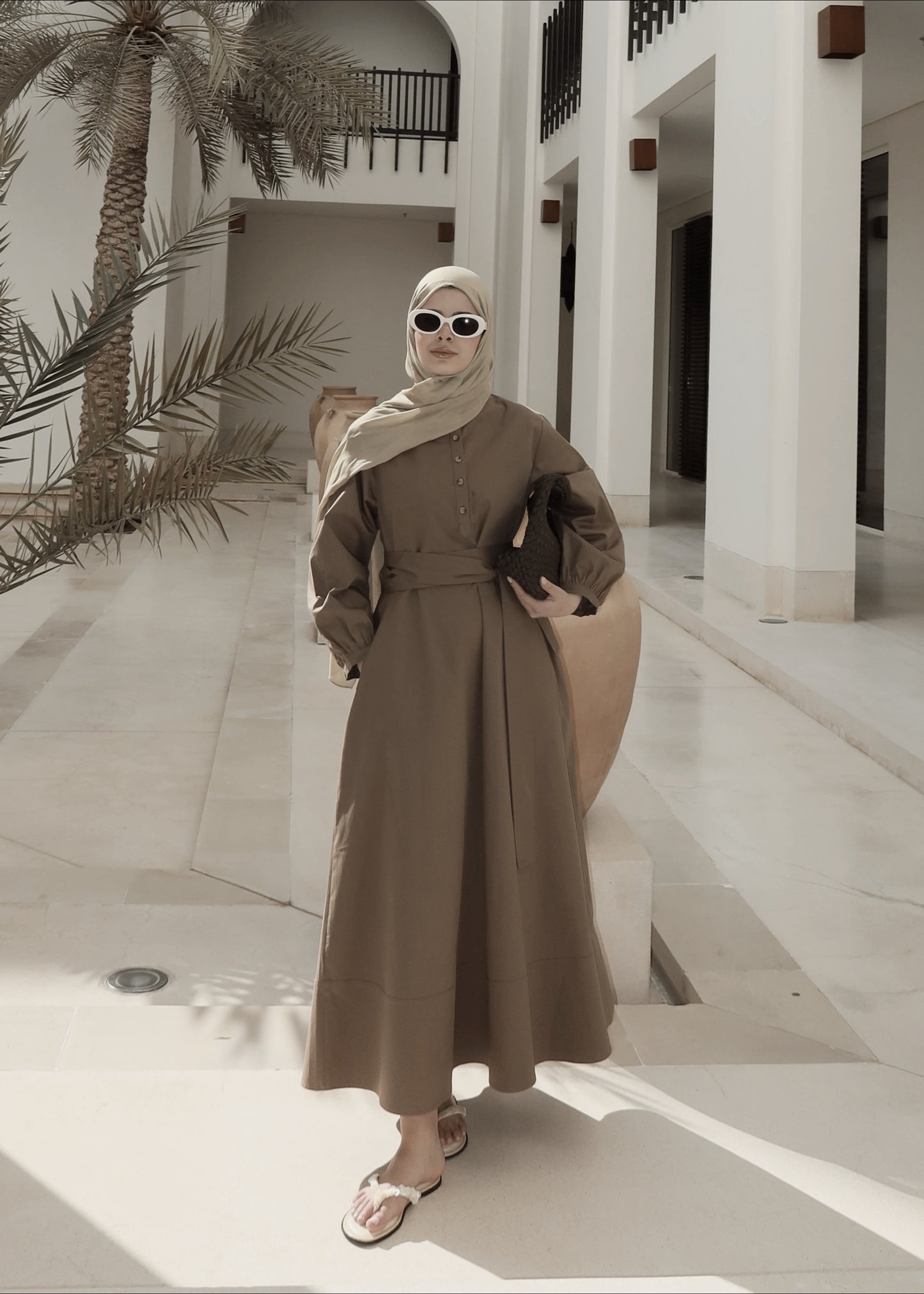 Button Dress with belt