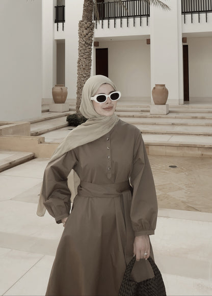 Button Dress with belt