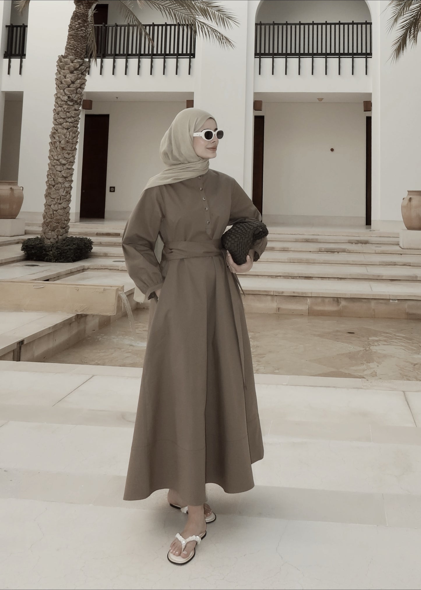 Button Dress with belt