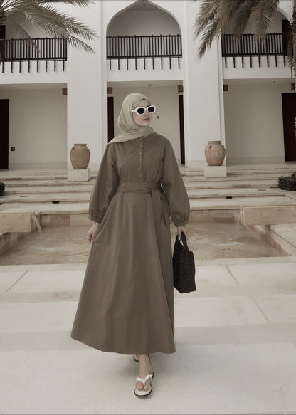 Button Dress with belt