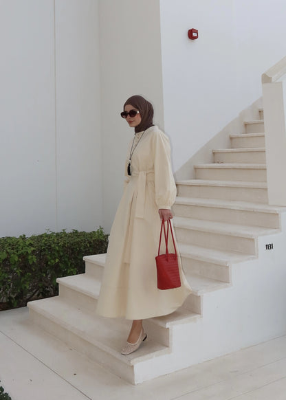 Button Dress with belt