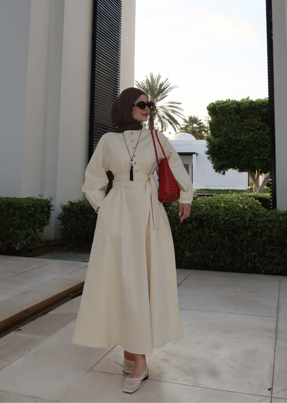 Button Dress with belt