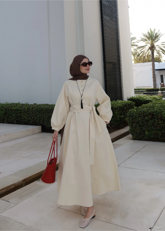 Button Dress with belt