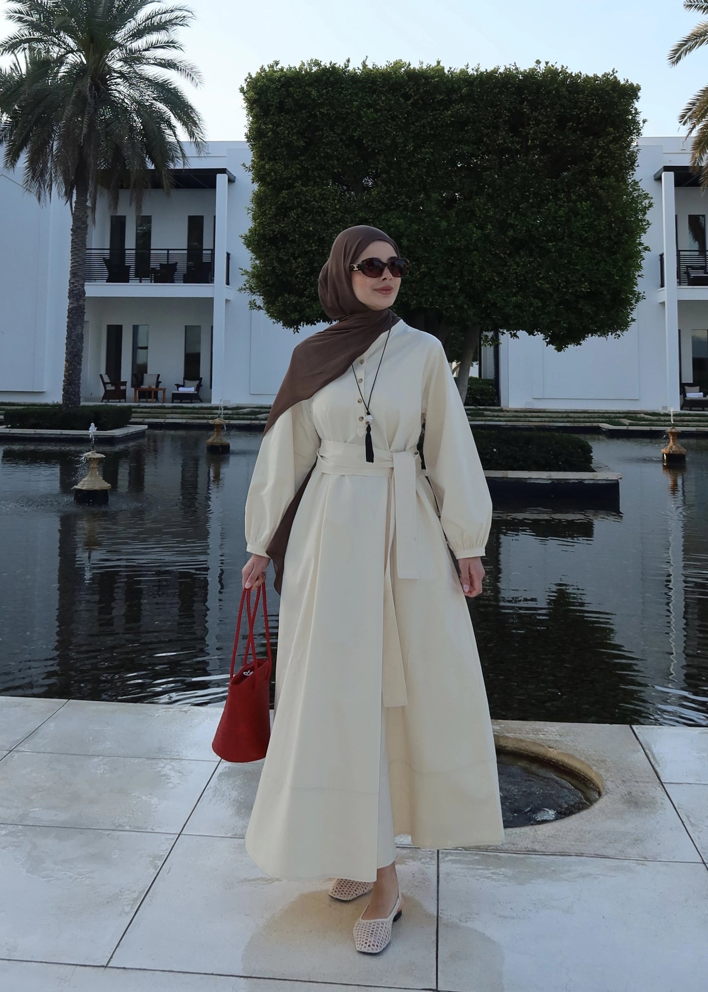 Button Dress with belt