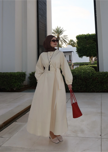 Button Dress with belt