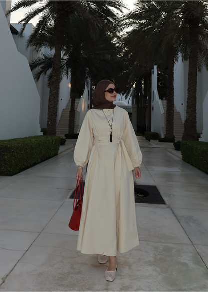 Button Dress with belt