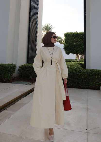 Button Dress with belt