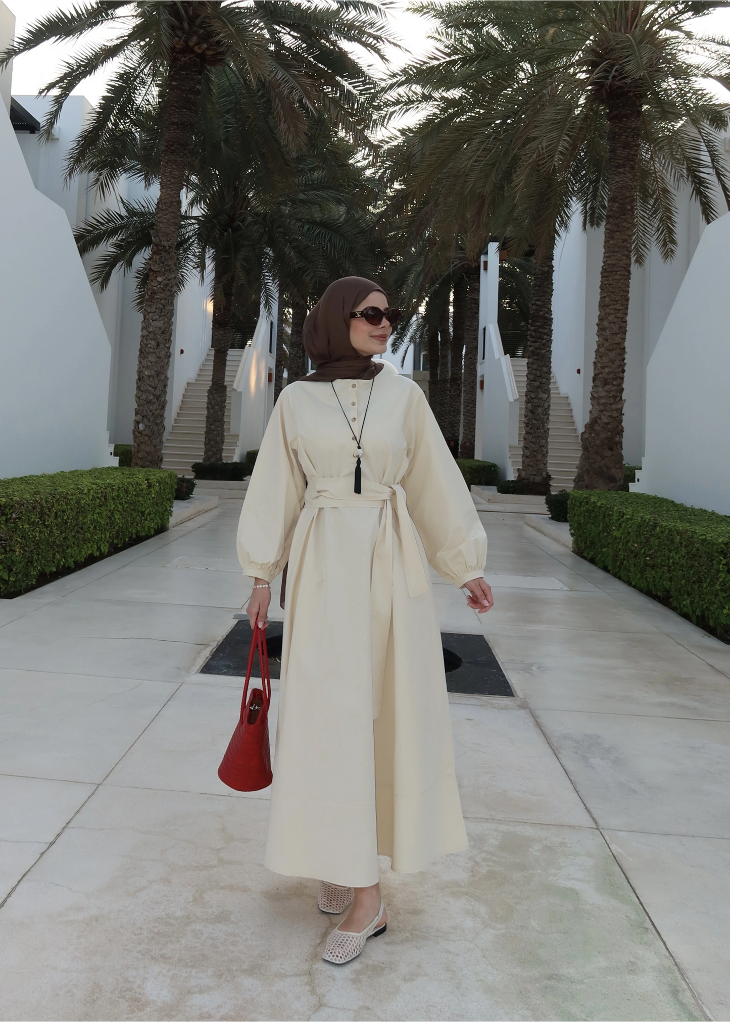 Button Dress with belt