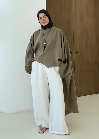 Zara Asymmetrical Blouse White