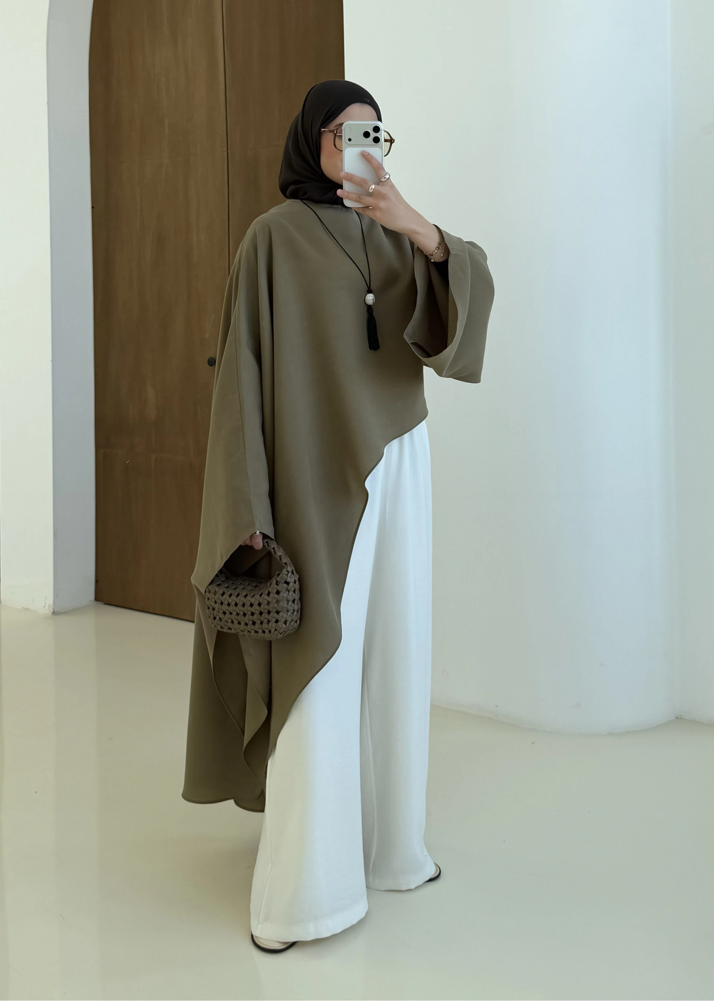 Zara Asymmetrical Blouse White