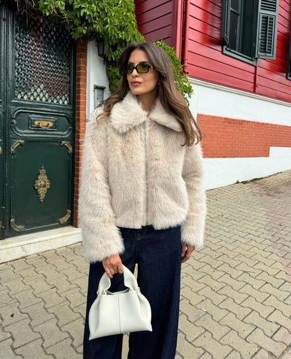 Faux Mink Fur Jacket